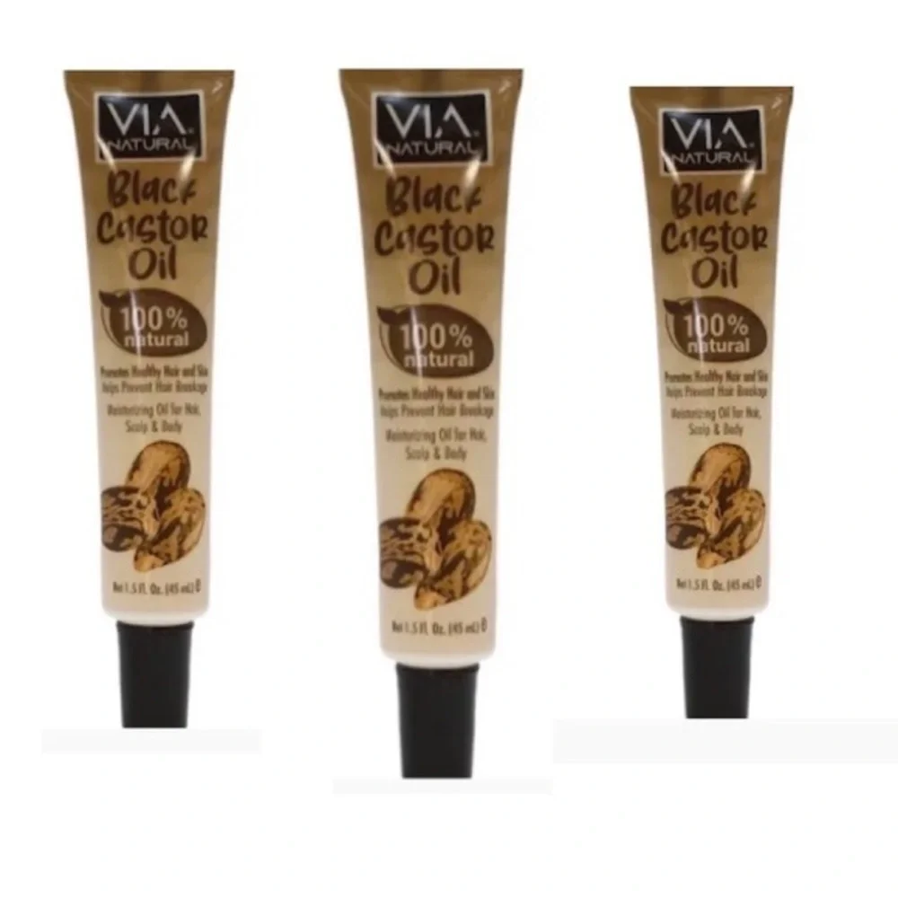 3pack 100% natural moisturizing BLACK CASTOR Oil‎ new